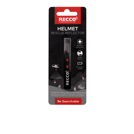 helmet_black_front_masked RECCO® Helmet Rescue Reflector - Image 1