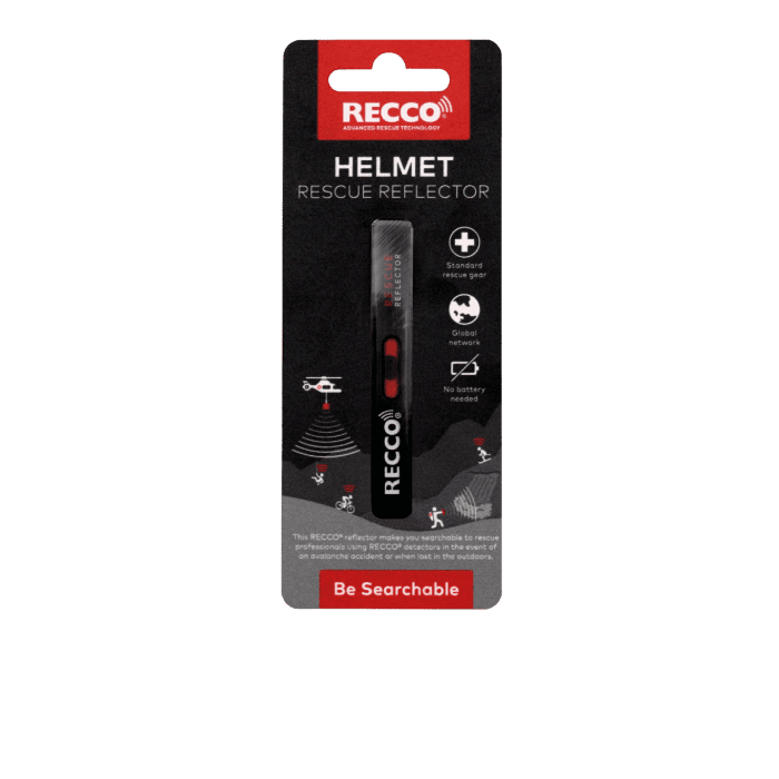 helmet_black_front_masked RECCO® Helmet Rescue Reflector - Image 1